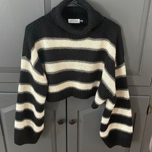 Vestique cropped turtleneck sweater